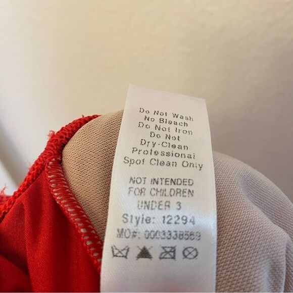 WEISSMAN Dance Costume dress ballet lyrical red CLARITY 12294 MC-Medium child - Picture 6 of 11